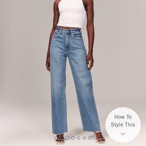 abercrombie & fitch 90s high rise wide leg jeans